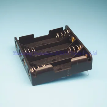 10 бр./лот Кутия за съхранение на акумулаторни батерии тип АА Калъф притежателя Гнездо с две контакти Притежателя 4xAA батерии