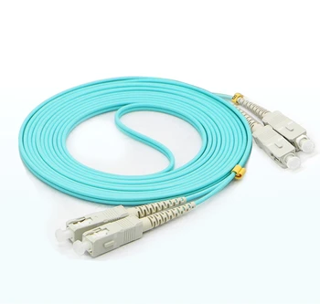 10 бр. оптичен SC пластир кабел 1 м, 2 М, 3 М и 5 М На 7 М 10 М Дуплекс OM3 кабел SC-SC UPC оптична скок ММ DX безплатна доставка