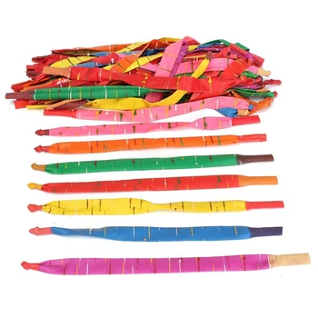 100 x Цветни дълги топки и ракети с тръбна пълнители за партита Забавни Играчки за деца