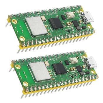 2 бр. за Raspberry Pi Pico W с Безжичен Модул WiFi Двуядрен ARM Cortex MO + RP2040 Такса за Разработка на Микроконтролера