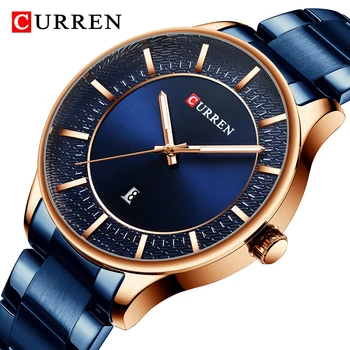 2022 Мъжки часовник CURREN, на луксозна марка, Модерни кварцови часовници е от неръждаема стомана, мъжки бизнес водоустойчив часовник Relogio Masculino