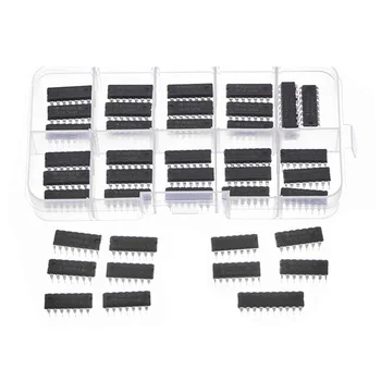 40 бр. Набор от логически чипове серия 74HCxx + 74LSxx, Цифрова интегрирана чип (20 бр. 74HCxx + 20 бр. 74LSxx)