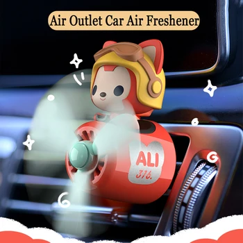 72 КМ Автомобилен освежители за въздух Ali Bear Pilot, въздушен изход, авто аромат, перка, Ароматично, Аксесоари за интериор, Ms Auto парфюм дифузер