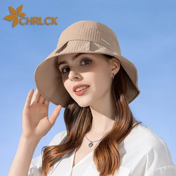 CHRLCK, однотонная дамски панама, лятна сгъваема солнцезащитная панама, рибарска шапка, градинска солнцезащитная шапка, пътна плажна шапка
