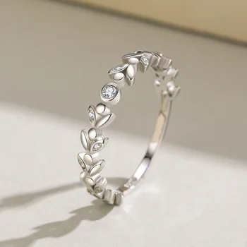 CYJ Европейския CZ Стерлинговое сребро 925 проба Романтична пръстен с Листенца за жени, Рожден Ден, Сватба, бижута за Момичета