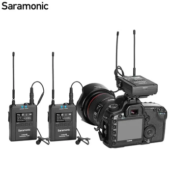 Saramonic UwMic9S Kit1/Kit2 Безжичен UHF Микрофон Двоен Петличный Микрофон Condensador за Цифров Огледално-рефлексен Фотоапарат Миксер Видеокамери