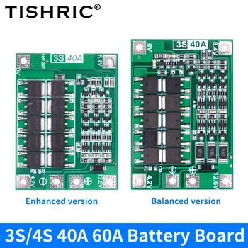 TISHRIC 5ШТ 3S/4S 25A/40A/60A Литиево-йонна Батерия зарядно устройство ще захранване на такса 18650 BMS За Сверлильного на двигателя 4,2 8,4 V V 12,6 V Увеличаване/Баланс
