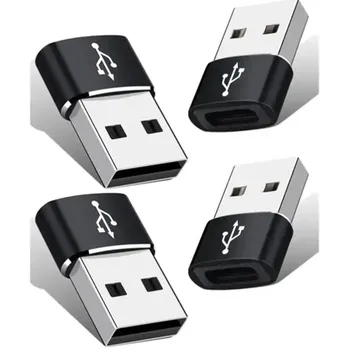 USB Адаптер C за свързване към USB конектора 4 бр. Кабел За Зарядно устройство Тип A, Преобразувател на мощност