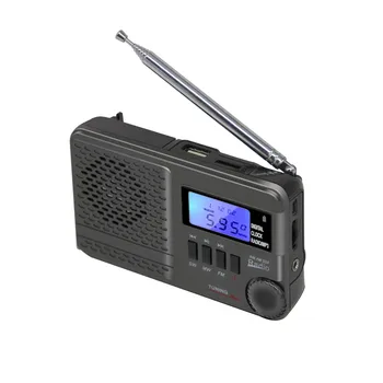 USB Акумулаторна батерия за преносим радиоприемник с пълен обхват, лесен подарък приемник, домашен цифров стереофоничен alarm clock, пътен FM, AM, Лесна за употреба