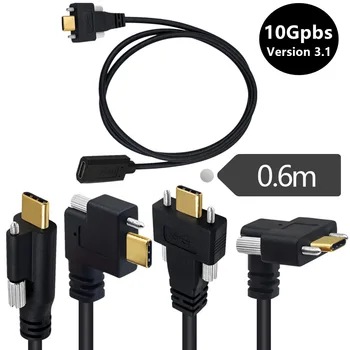 USB3.1 Type-C от мъжа към жената с установочным винт 10Gpbs кабел за предаване на данни 60hz позлатени 4K 16 основната 5A
