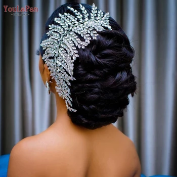 YouLaPan HP238 Луксозна превръзка на главата с кристали, диадеми сватба, сватбени шапки ръчна изработка, женски накити за косата, сватбени аксесоари за коса