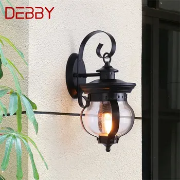 · DEBBY Външен ретро Стенен лампа в Класически стенни Лампа Водоустойчива IP65 led за Дома, Вилата на верандата