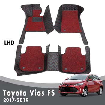 Автомобилни стелки за Toyota Vios FS 2022 2020 2021 2019 2017 2018, луксозни двуслойни телени примки, аксесоари за интериорен дизайн, подложки