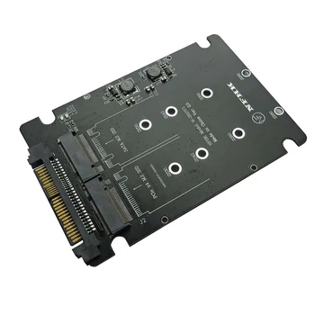 Адаптер NVME Странично M. 2 SSD за U. 2 Адаптер 2в1 M. 2 NVMe + M. 2 SATA NGFF SSD за PCI-e U 2 СФФ-8639 Адаптер, PCIe M2 Конвертор Карта