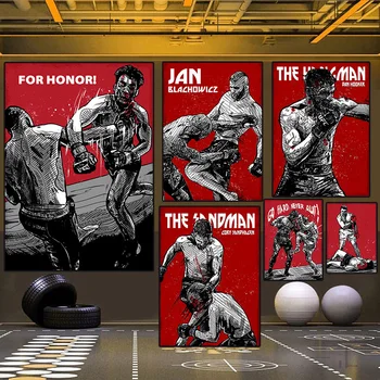 Боксовия Боец е Легенда Плакат Спортен Шампион за Честта Тайсън Ян Стенни Художествени Картини на Платно HD Печат Фитнес Зала Начало Декор Живопис