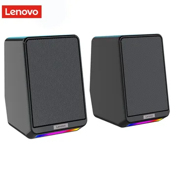 Десктоп високоговорители Lenovo с съраунд звук 360 °, антимагнитная технология USB, преносими високоговорители за настолни компютри, игрови комбинации-колона