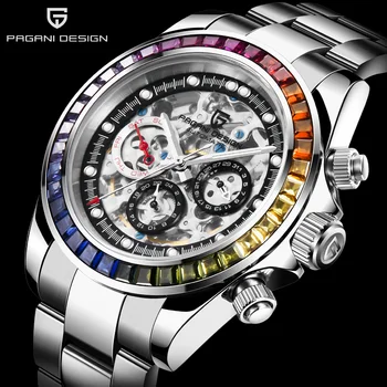 Дизайнерска марка PAGANI луксозен Модел кръг Автоматични часовници мъжки механични часовници с виртуален скелет мъжки часовник за водолази от неръждаема стомана