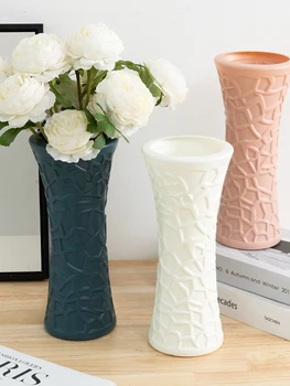 Една проста пластмасова купа, ваза за цветя аранжировки, ваза за цветя в скандинавски стил INS, украса за дома, модерна декоративна ваза