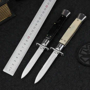 Италия, джобен походный сгъваем нож с острие 8CR13, дръжката е от смола, ловни ножове Balisong, Тактически инструменти за оцеляване, EDC Инструменти