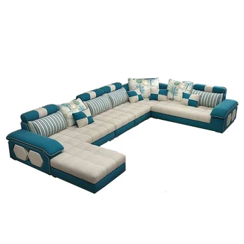 Кадифе hanf ленени конопляные тъкан секционни дивани Разтегателен диван за хол комплект мебели alon дивана puff asiento muebles sala de canape U