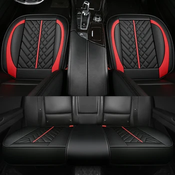 Калъфи за автомобилни седалки за Fiat Grande Punto Freemont Bravo Egea Panda 500 Универсални кожени 100% Автоаксесоари