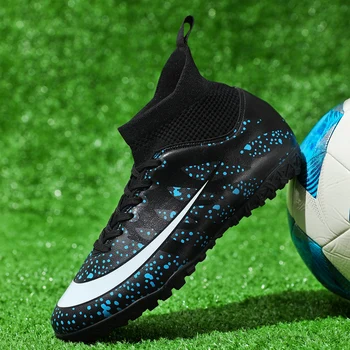Качествена футболна обувки Neymar на Едро Футболни обувки футболни Обувки Futbol Chuteira Society Мини Модни спортни маратонки за футзала
