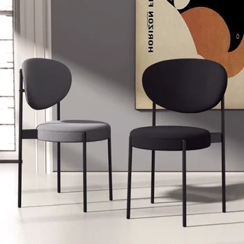 Луксозни и модерни трапезни столове със сив гръб, скандинавските банкетни прозрачни столове, сватбен Салон за отдих, Предмети от бита