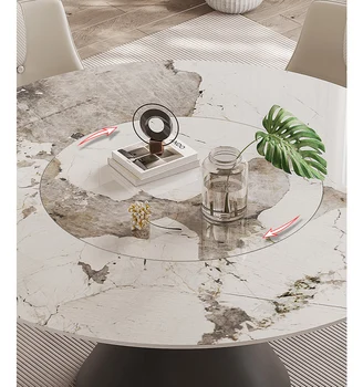 масичка за рок-плочи: малък семеен тип с вграден повратна маса, кръгла маса за рок плочи, светъл италиански минималистичен маса