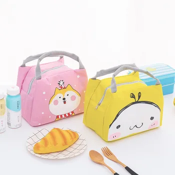 Модни мультяшная сладко чанта за обяд, за жени, момичета, деца, термоизолированный обяд-бокс, чанта за пикник чанта за бутилка мляко