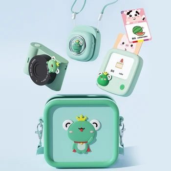 Мультяшная сладко детска чанта-месинджър за фотоапарат, преносим силиконова детска камера, защитен калъф, подарък за момичета и момчета