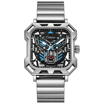 Мъжки часовник с светящимся виртуален скелет, най-добрата марка за луксозни военни спортни автоматични механични часовници, водоустойчиви стоманени часовници Reloj Hombre