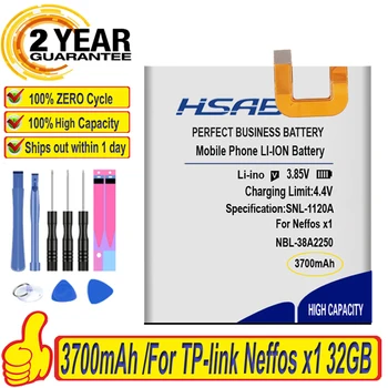 Най-добрата марка, 100% Нов 3700 mah, батерия NBL-38A2250 за TP-link Neffos x1 32 GB, батерия TP902A + безплатни инструменти