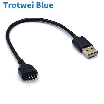 НОВ USB-конектор, USB удължителен кабел, USB2.0-9-пинов конектор 9-пинов конектор за свързване на външни USB-конектор към дънната платка на КОМПЮТЪР, вътрешен кабел за предаване на данни