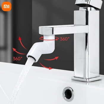 Нов Xiaomi Youpin Кухненска мивка за баня Филтър за вода Дюза за Завъртане на крана на чешмата Удължител за дюзата адаптер аератор срещу пръски