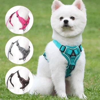 Нов комплект жилетки за кучета, гърдите колан, за домашни любимци, отразяваща комплект каишки за котки, удобни и дишащи шлейка за кучета, спортни аксесоари, за кучета на открито