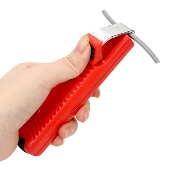Нож за източване на кабели, PVC кабел, нож за източване на кабели, регулируема пластмасова дръжка 8-28 mm, трайни кухненски нож за електрозахранване