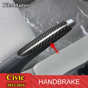 Ръкохватката на ръчната Спирачка от истински въглеродни влакна за Honda Civic 2012 2013 2014 2015 2016