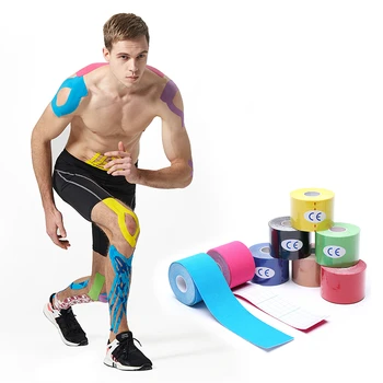 Спортна кинезиологическая лента за спортно възстановяване, медицински самоклеящийся бандаж, водоустойчив памучни ленти K T за облекчаване на мускулните болки