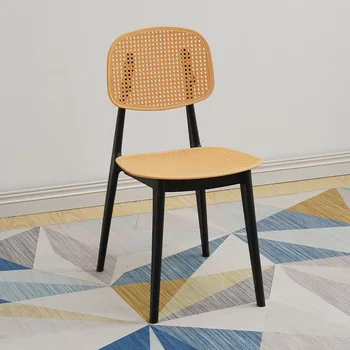 Съвременните скандинавски столове за кухни, продажба на едро на пластмасови дизайнерски плетени столове, Кухненски слушалки, Мебели за хола El Hogar