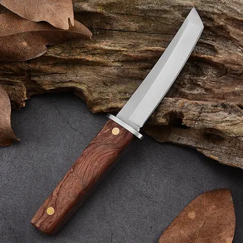 Тактически нож ръчна изработка с фиксирано острие, коллекционный Нож с дървена дръжка