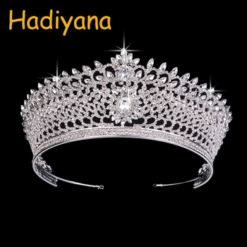 Хадияна, Нова мода, луксозни сватбени диадеми с кристали, Зашеметяващ Короната на Принцеса, Богинята на Слънцето, Аксесоари, Превръзка на главата BC3753 Corona