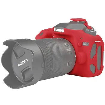 Чанта за фотоапарат Canon 80D, лека чанта за фотоапарат, защитен калъф за Canon 80D червен цвят